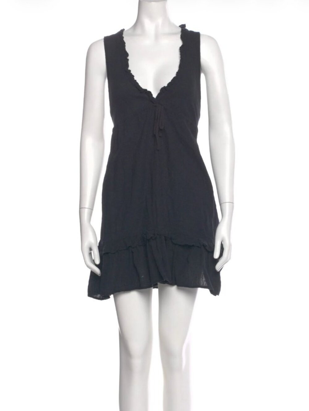 Honorine Black Gauze Ruffle Dress – Size Small 🖤